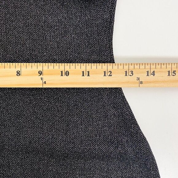 NWT $2750 Balmain Asymmetric One Shoulder Metallic-Knit Argent Noir Dress Sz 36 - Picture 13 of 15